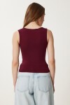 Dantel Detaylı Örme Bodysuit BORDO LZV0016