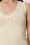 Dantel Detaylı Örme Bodysuit SARI LZV0016