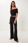 Dokulu Bluz Pantolon Takım SİYAH LZV0014