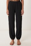Halter Yaka Bluz Pantolon Krinkıl Takım SİYAH LFW0027
