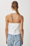 Halter Yaka Dokuma Yelek EKRU LYY0096