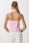 Halter Yaka Dokuma Yelek PEMBE LYY0096