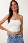 İp Askılı 2li Paket Örme Büstiyer BEYAZ KAHVERENGİ LDI0001