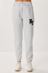 İşlemeli Şardonlu Jogger Eşofman Altı GRİ MELANJ LZV0039