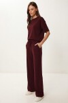 Rahat Esnek Modal Alt-Üst Takım BORDO LZV0056