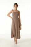 Askılı Yazlık Uzun Modal Elbise GRİ LGX0016