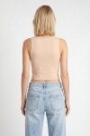 Basic Crop Viskon Bluz KREM LRN0058