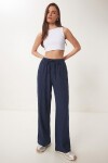 Cepli Geniş Paça Yazlık Pantolon LACİVERT LUB0343