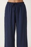 Cepli Geniş Paça Yazlık Pantolon LACİVERT LUB0343