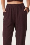 Cepli Rahat Krinkıl Şalvar Pantolon MÜRDÜM LFW0024