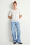 Dantelli Oversize Mevsimlik Triko Bluz BEYAZ LYY0146