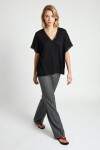 Dantelli Oversize Mevsimlik Triko Bluz SİYAH LYY0145