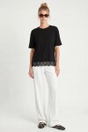 Dantelli Oversize Mevsimlik Triko Bluz SİYAH LYY0146