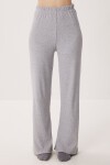 Düğmeli Fitilli Örme Hırka Pijama Takımı GRİ MELANJ LRN0016