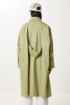 Fermuarlı Oversize Dokuma Trençkot ÇAĞLA YEŞİLİ LFG0180