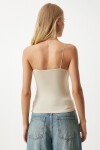 İp Askılı Örme Body Bluz KREM LLD0002