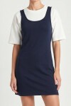Mini T-shirt Elbise İkili Modal Takım LACİVERT LNT0040