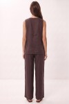Modal Bluz Pantolon Takım KAHVERENGİ LMC0059