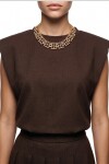Modal Vatkalı T-shirt Etek Takım KAHVERENGİ LBY0060