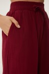 Müslin Palazzo Pantolon BORDO LMX0008