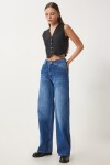 Orta Bel Geniş Paça Bol Jeans MAVİ LUT0009