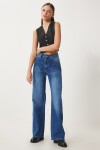Orta Bel Geniş Paça Bol Jeans MAVİ LUT0009