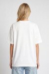 Oversize Basic Fitilli Modal T-shirt EKRU LUB0361