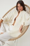 Oversize Basic Müslin Gömlek AÇIK KREM LMX0002