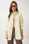 Oversize Basic Müslin Gömlek AÇIK SARI LMX0002
