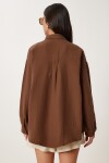 Oversize Basic Müslin Gömlek KAKAO LMX0002