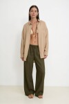 Oversize Basic Müslin Gömlek KREM LMX0002
