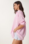Oversize Basic Müslin Gömlek ŞEKER PEMBE LMX0002