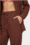 Oversize Müslin Gömlek Pantolon Takım KOYU KİREMİT LSA0014