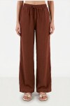 Oversize Müslin Gömlek Pantolon Takım KOYU KİREMİT LSA0014