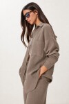 Oversize Müslin Gömlek Pantolon Takım VİZON LSA0014