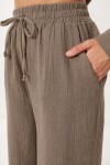 Oversize Müslin Gömlek Pantolon Takım VİZON LSA0014