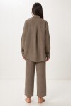 Oversize Müslin Gömlek Pantolon Takım VİZON LSA0014