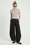 Puantiye Desenli Polyamid T-shirt BEYAZ LZV0083