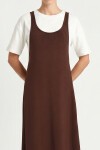T-shirt Elbise İkili Modal Takım KAHVERENGİ LNT0038
