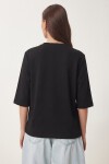 Vatkalı İnterlok Tshirt SİYAH LUS0085