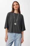 Yarasa Kollu Basic Örme Bluz ANTRASİT LUB0369