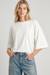 Yarasa Kollu Basic Örme Bluz EKRU LUB0369