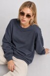 Basic Mevsimlik Modal Sweatshirt FÜME LEN0026