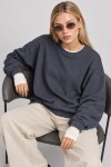 Basic Mevsimlik Modal Sweatshirt FÜME LEN0026
