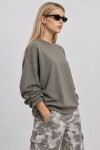 Basic Mevsimlik Modal Sweatshirt HAKİ LEN0026