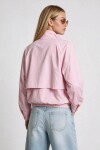 Dik Yaka Oversize Bomber Ceket ŞEKER PEMBE LGX0018