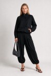 Dik Yaka Oversize Bomber Ceket SİYAH LGX0018