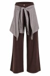 Gömlek Bağlama Detaylı Tencel Pantolon KAHVERENGİ LBY0074
