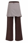 Gömlek Bağlama Detaylı Tencel Pantolon KAHVERENGİ LBY0074