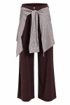 Gömlek Bağlama Detaylı Tencel Pantolon MÜRDÜM LBY0074